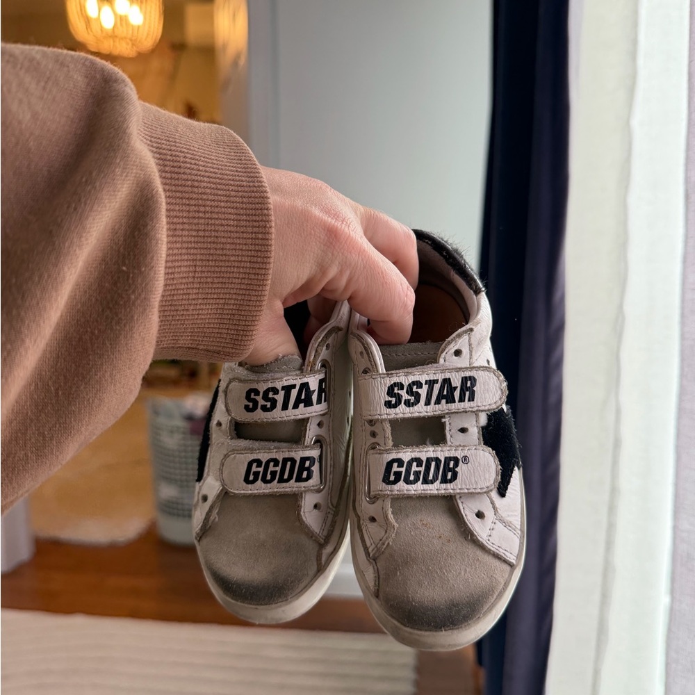 Golden Goose Kids Gray and Black Sneakers